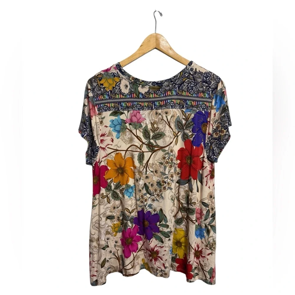 Johnny Was ARCHIBAL DRAPE TEE XL - Picture 4 of 6